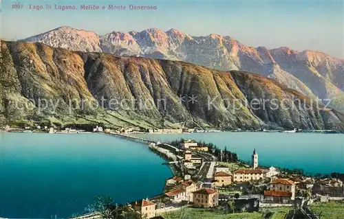 AK / Ansichtskarte Melide_Lago_di_Lugano e Monte Generoso Melide_Lago_di_Lugano