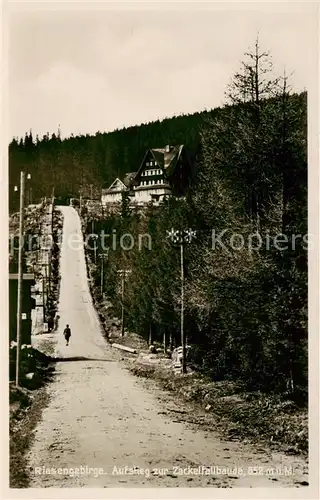 AK / Ansichtskarte  Riesengebirge_Schlesischer_Teil Aufstieg zur Zackelfallbaude 