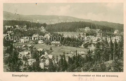 AK / Ansichtskarte  Ober-Krummhuebel_Karpacz_Riesengebirge_PL mit Blick auf Brueckenberg 