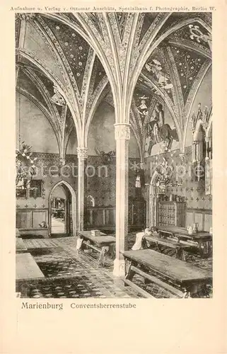 AK / Ansichtskarte 73808774 Marienburg__Westpreussen_Malbork Conventsherrenstube 