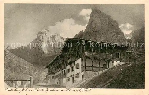 AK / Ansichtskarte  Hinterbaerenbad_Kaisertal_Tirol_AT Unterkunftshaus 