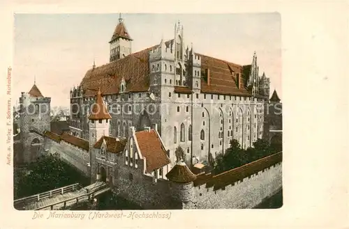 AK / Ansichtskarte  Marienburg__Westpreussen_Malbork Die Marienburg Nordwest Hochschloss 