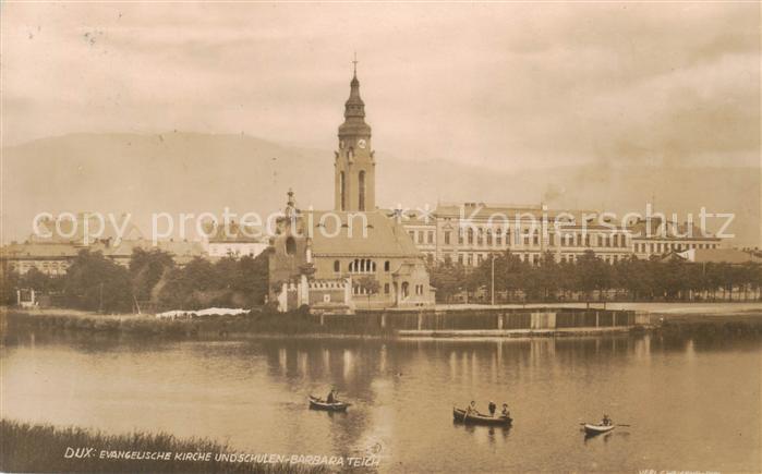 AK / Ansichtskarte 73808807 Dux_Sudeten_Duchcov_CZ Ev Kirche und