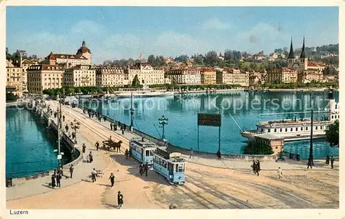 AK / Ansichtskarte 73808833 Strassenbahn Luzern 