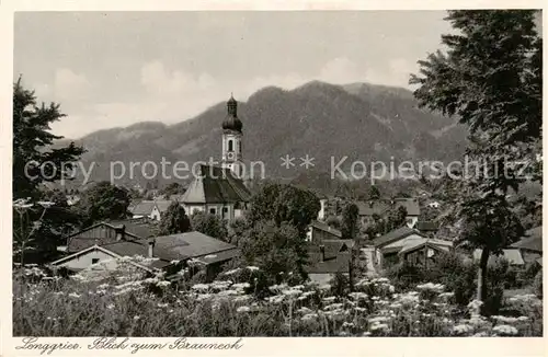 AK / Ansichtskarte  Lenggries Blick zum Brauneck Lenggries