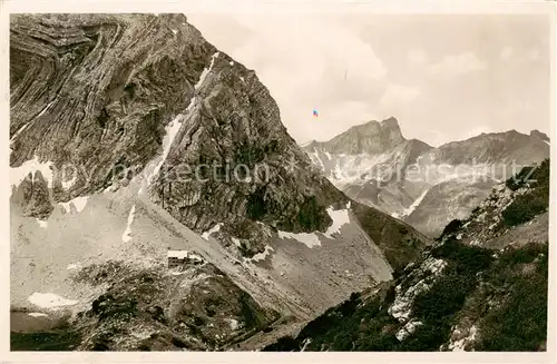 AK / Ansichtskarte  Hochvogel_2589m_Bad_Hindelang Prinz Luitpoldhaus mit Widemerkopf und Schneck 