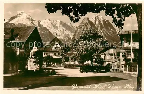 AK / Ansichtskarte  Garmisch-Partenkirchen Adolf Wagner Platz Garmisch-Partenkirchen