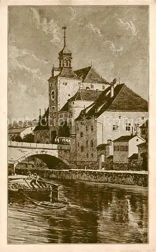 AK / Ansichtskarte 73808891 Regensburg Bruecktor Regensburg