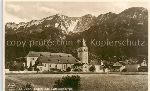 AK / Ansichtskarte 73808909 St_Zeno_Bad_Reichenhall mit Kirche und Lattengebirge St_Zeno_Bad_Reichenhall