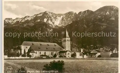 AK / Ansichtskarte  St_Zeno_Bad_Reichenhall mit Kirche und Lattengebirge St_Zeno_Bad_Reichenhall