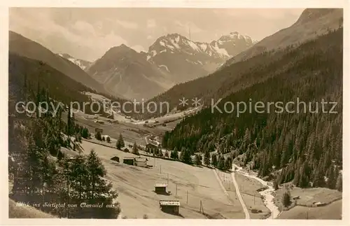 AK / Ansichtskarte Clavadel_Davos_GR Blick ins Sertigtal 