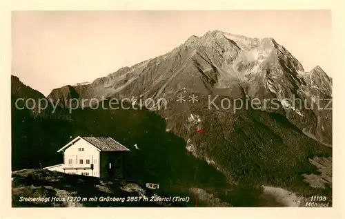 AK / Ansichtskarte 73808914 Steinerkogelhaus_1270m_Brandberg_Zillertal_Tirol_AT mit Gruenberg  