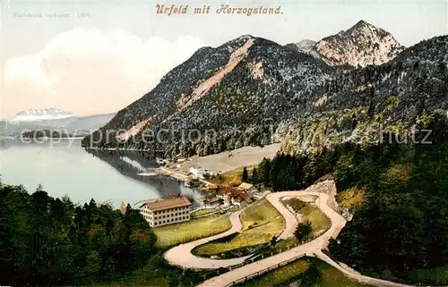 AK / Ansichtskarte  Urfeld_Walchensee mit Herzogstand Urfeld Walchensee