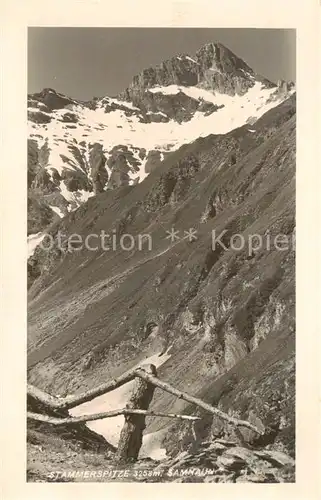 AK / Ansichtskarte Samnaun_Dorf_GR Stammerspitze 