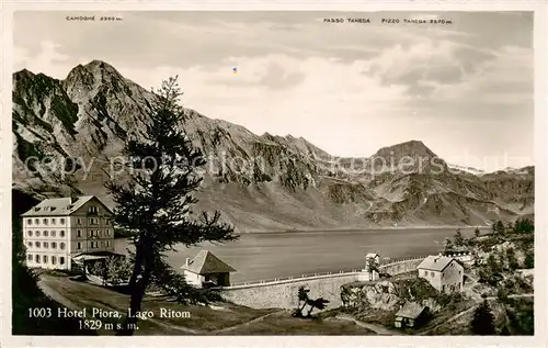 AK / Ansichtskarte Lago_Ritom_Ambri_TI Hotel Piora Feldpost 