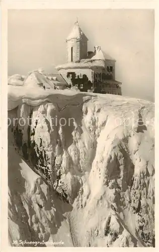 AK / Ansichtskarte 73808979 Schneegrubenbaude_Riesengebirge_PL Bergbaude im Winter 