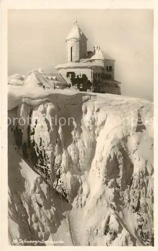 AK / Ansichtskarte  Schneegrubenbaude_Riesengebirge_PL Bergbaude im Winter 