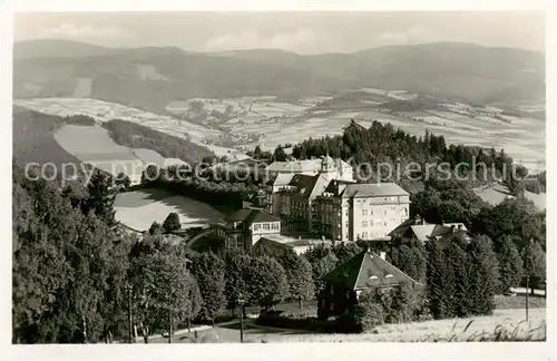 AK / Ansichtskarte 73808997 Bad_Graefenberg_Schlesien_Lazne_Jesenik_CZ Panorama mit Priessnitzsanatorium 