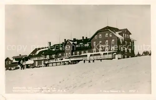 AK / Ansichtskarte 73809005 Fuchsbergbaude_Riesengebirge_CZ Bergbaude im Winter 