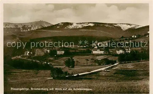 AK / Ansichtskarte 73809017 Brueckenberg_Krummhuebel_Riesengebirge_PL Panorama mit Blick auf die Schneekoppe 