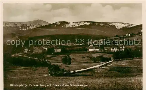 AK / Ansichtskarte  Brueckenberg_Krummhuebel_Riesengebirge_PL Panorama mit Blick auf die Schneekoppe 