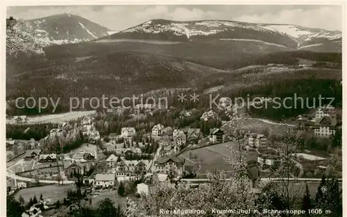 AK / Ansichtskarte 73809018 Krummhuebel_Karpacz_Riesengebirge_PL Panorama Blick gegen Schneekoppe 