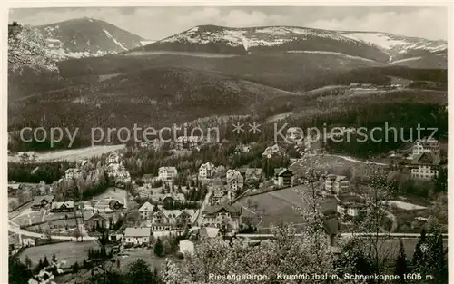 AK / Ansichtskarte  Krummhuebel_Karpacz_Riesengebirge_PL Panorama Blick gegen Schneekoppe 