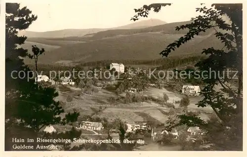 AK / Ansichtskarte 73809024 Hain__Podgorzyn_Riesengebirge Panorama Blick gegen Schneekoppe Goldene Aussicht 