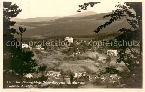 AK / Ansichtskarte  Hain__Podgorzyn_Riesengebirge Panorama Blick gegen Schneekoppe Goldene Aussicht 