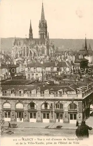 AK / Ansichtskarte Nancy_54 Vue a vol d oiseau de la Basilique Saint Epvre et de la ville vieille prise de l Hotel de Ville 