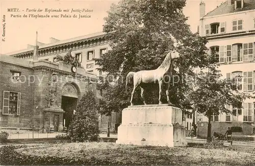 AK / Ansichtskarte Metz__57_Moselle Partie de l Esplanade avec Palais de Justice Monument 