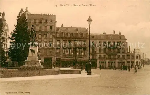 AK / Ansichtskarte Nancy_54 Place et Statue Thiers Monument 
