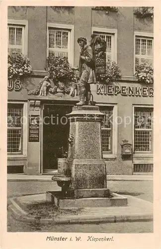 AK / Ansichtskarte  Muenster_Westfalen Kiepenkerl Denkmal Muenster_Westfalen