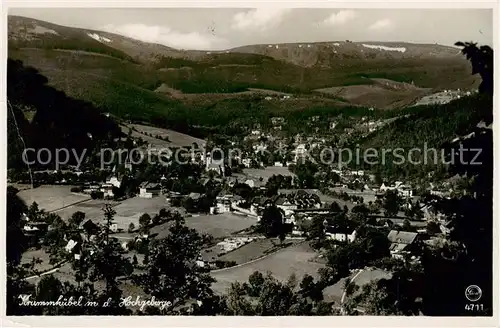 AK / Ansichtskarte  Krummhuebel_Karpacz_Riesengebirge_PL Panorama mit Hochgebirge 