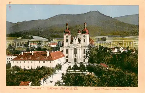 AK / Ansichtskarte  Haindorf_Isergebirge_Hejnice_CZ Ortsansicht mit Kirche Sommerfrische 