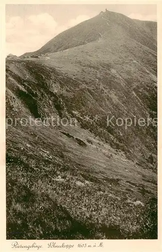 AK / Ansichtskarte  Krummhuebel_Karpacz_Riesengebirge_PL Schneekoppe mit Bauden 