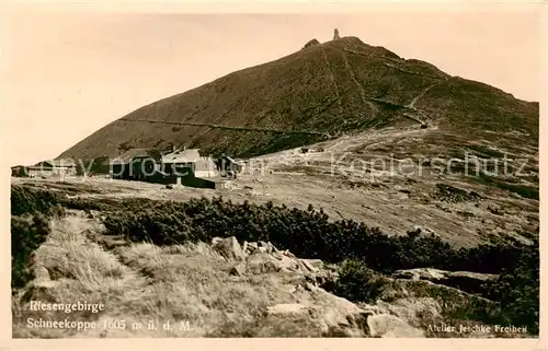 AK / Ansichtskarte  Krummhuebel_Karpacz_Riesengebirge_PL Schneekoppe mit Bauden 