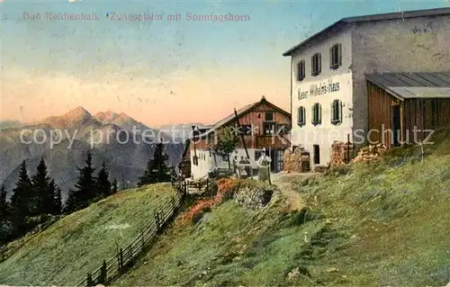 AK / Ansichtskarte  Bad_Reichenhall Zwieselalm mit Sonntagshorn Bad_Reichenhall