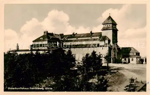 AK / Ansichtskarte  Fichtelberg_Oberwiesenthal_Erzgebirge Unterkunftshaus Fichtelberg 