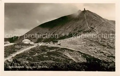 AK / Ansichtskarte  Riesengebirge_Schlesischer_Teil mit Schneekoppe 