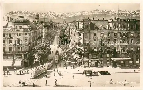 AK / Ansichtskarte  Strassenbahn Zuerich Bahnhofstrasse 