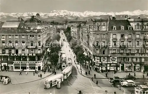 AK / Ansichtskarte  Strassenbahn Zuerich Bahnhofstrasse 