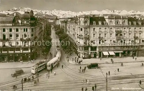 AK / Ansichtskarte  Strassenbahn Zuerich Bahnhofstrasse 