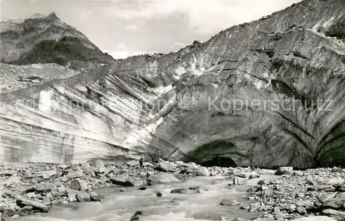 AK / Ansichtskarte  Gletscher Loetschental das Gletschertor 