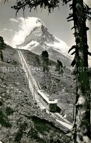 AK / Ansichtskarte 73809099 Bergbahn Gornergratbahn Zermatt Matterhorn Bergbahn