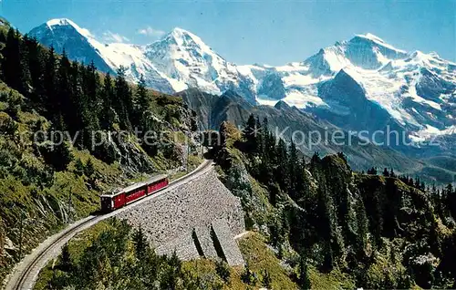 AK / Ansichtskarte  Bergbahn Schynige Platte Bahn Eiger Moench Jungfrau Bergbahn