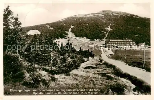 AK / Ansichtskarte 73809113 Spindlerpass_Spindlermuehle_Spindleruv_Mlyn_CZ Jugendkammhaus Ruebezahl Spindlerbaude Kleine Sturmbaude 