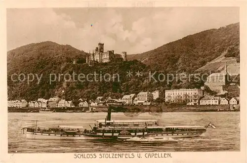 AK / Ansichtskarte  Koblenz__Rhein Schloss Stolzenels und Capellen 