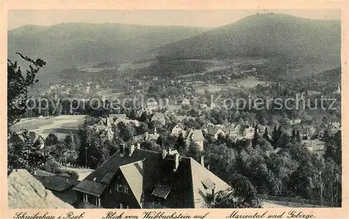 AK / Ansichtskarte  Schreiberhau_Szklarska_Poreba_Riesengebirge_PL Blick vom Weissbachstein auf Mariental und Gebirge 