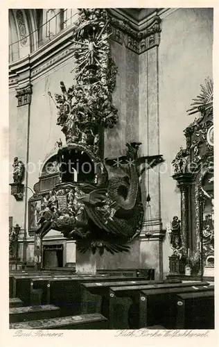 AK / Ansichtskarte  Bad_Reinerz_Duszniki-Zdrój_PL Kath Kirche Walfischkanzel 